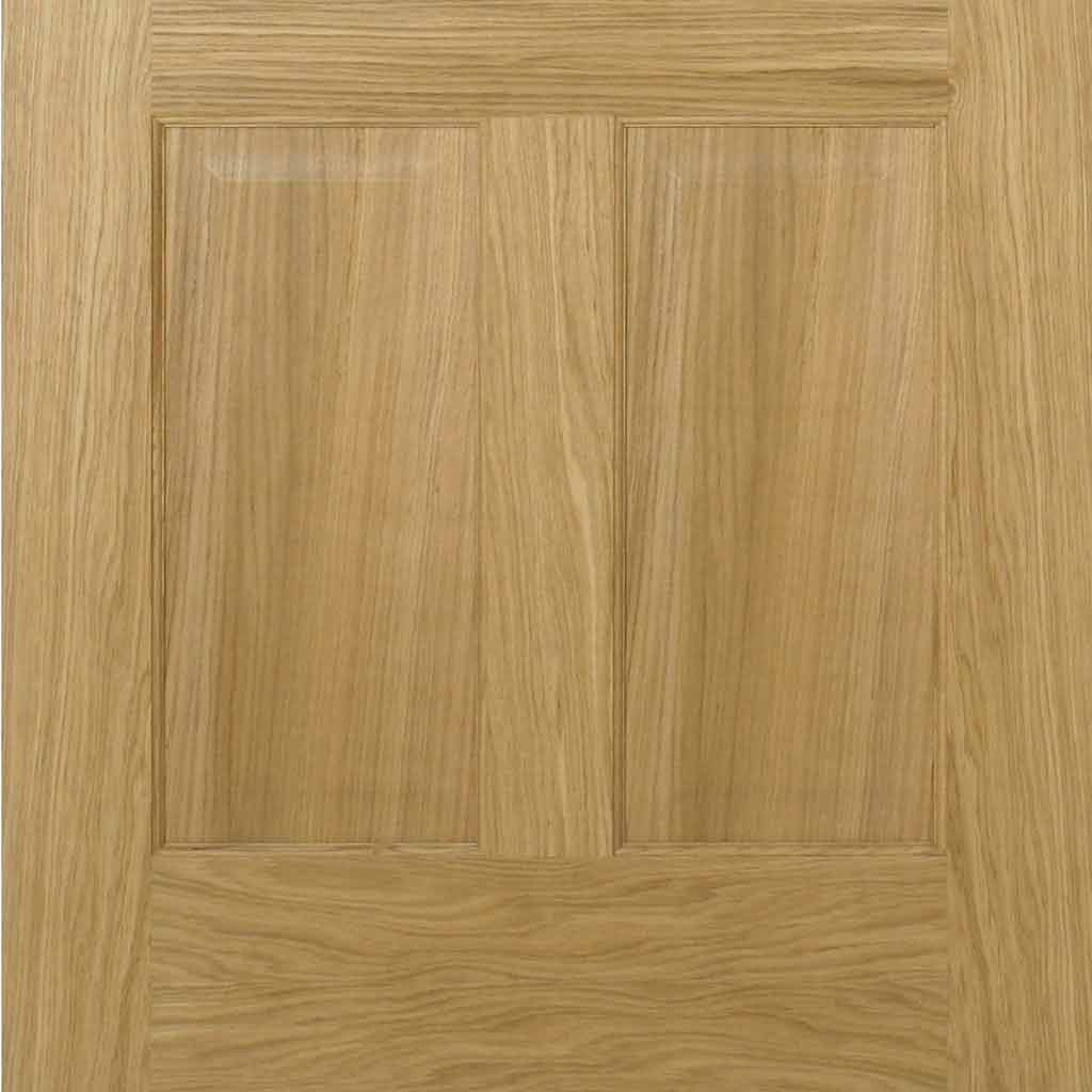 Double Sliding Door & Track - Regency 6 Panel Oak Doors - Prefinished