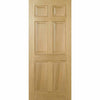 Double Sliding Door & Track - Regency 6 Panel Oak Doors - Prefinished
