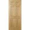 Double Sliding Door & Track - Regency 6 Panel Oak Doors - Prefinished