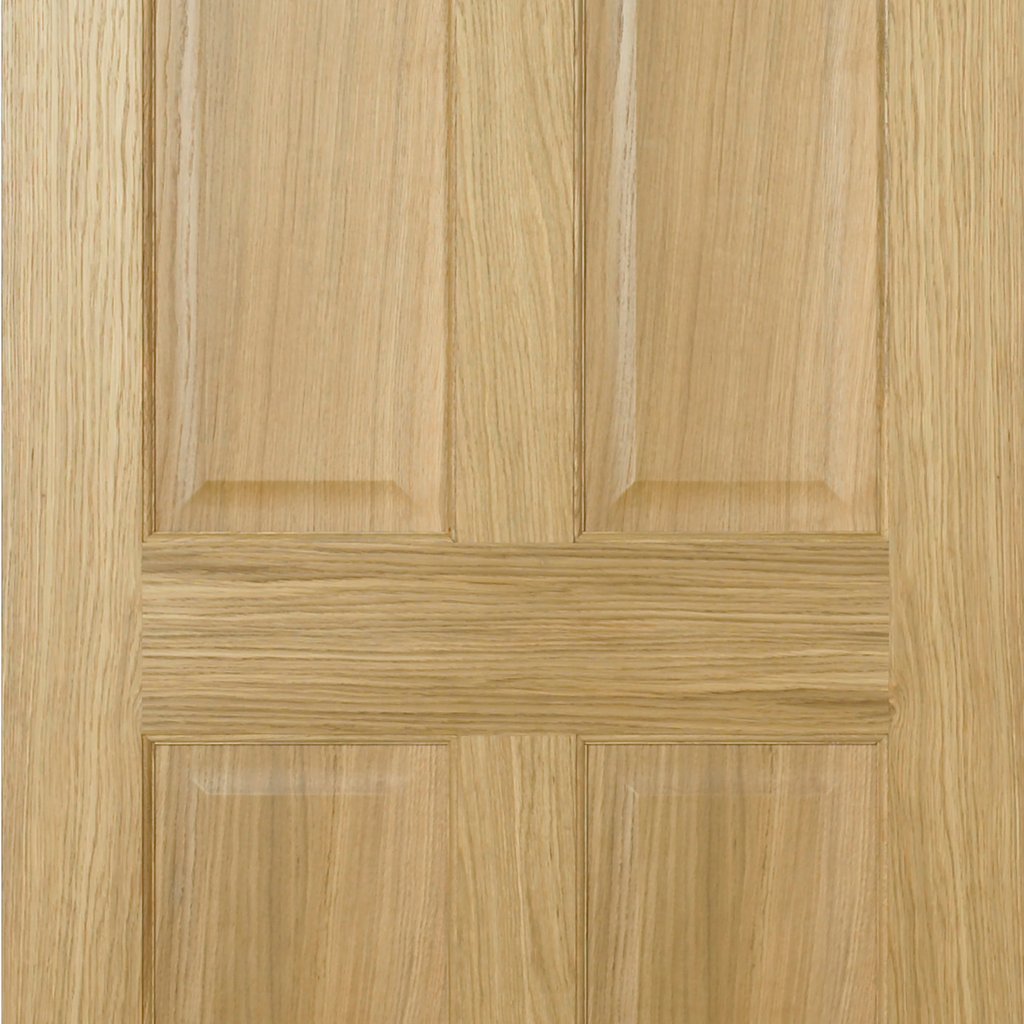 FD30 Fire Door, Regency 6 Panel Oak Door - No Raised Mouldings - 1/2 Hour Fire Rated - Prefinished