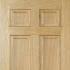 Double Sliding Door & Track - Regency 6 Panel Oak Doors - Prefinished