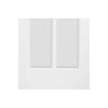 Reims Diamond Single Evokit Pocket Door Detail - Clear Bevelled Glass - White Primed