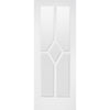 W4 Reims Room Divider Door & Frame Kit - Bevelled Clear Glass - White Primed - 2031x1246mm Wide