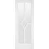 W6 Reims Room Divider Door & Frame Kit - Bevelled Clear Glass - White Primed - 2031x1904mm Wide