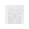 Reims Diamond Single Evokit Pocket Door Detail - Clear Bevelled Glass - White Primed