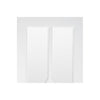 W4 Reims Room Divider Door & Frame Kit - Bevelled Clear Glass - White Primed - 2031x1246mm Wide