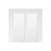 Reims Diamond Single Evokit Pocket Door Detail - Clear Bevelled Glass - White Primed