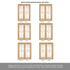 ThruEasi Room Divider - Reims Diamond 5 Panel Oak Clear Bevelled Glass Prefinished Door with Single Side