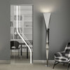 Reston 8mm Clear Glass - Obscure Printed Design - Single Absolute Pocket Door