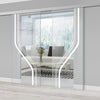 Double Glass Sliding Door - Reston 8mm Clear Glass - Obscure Printed Design - Planeo 60 Pro Kit