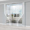 Double Glass Sliding Door - Reston 8mm Clear Glass - Obscure Printed Design - Planeo 60 Pro Kit