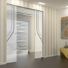 Reston 8mm Obscure Glass - Obscure Printed Design - Double Absolute Pocket Door