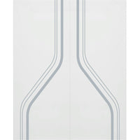 Double Glass Sliding Door - Reston 8mm Obscure Glass - Clear Printed Design - Planeo 60 Pro Kit