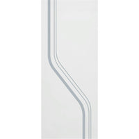 Single Glass Sliding Door - Reston 8mm Obscure Glass - Clear Printed Design - Planeo 60 Pro Kit