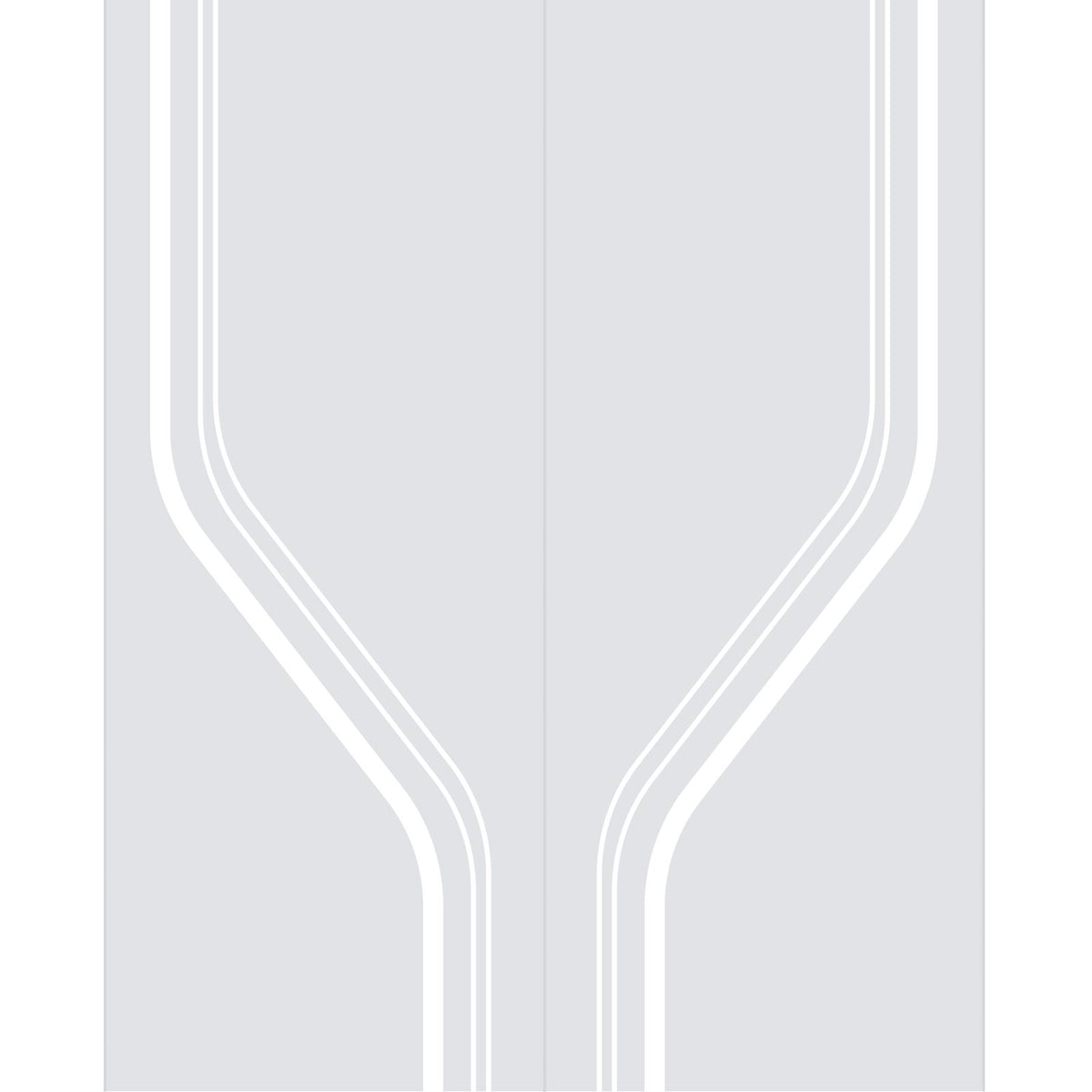 Double Glass Sliding Door - Reston 8mm Clear Glass - Obscure Printed Design - Planeo 60 Pro Kit