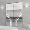 Reston 8mm Clear Glass - Obscure Printed Design - Double Absolute Pocket Door