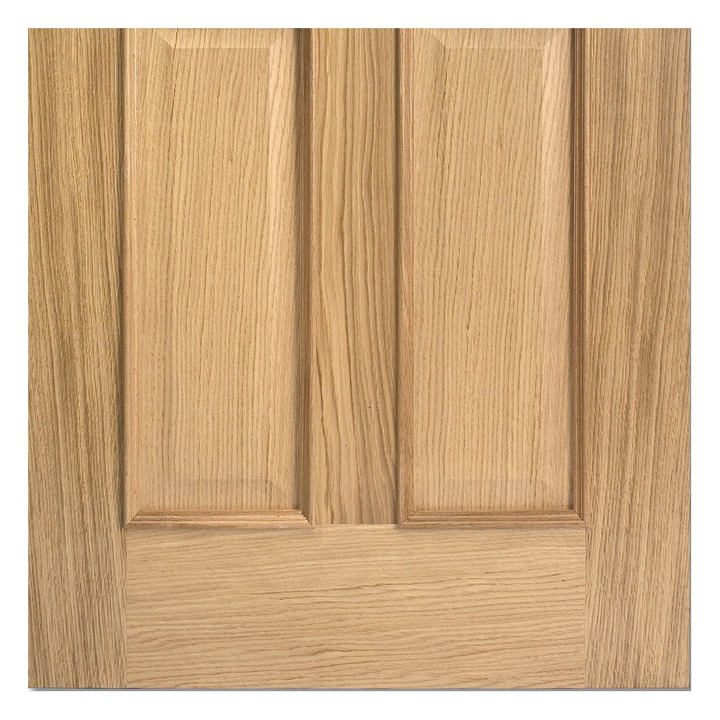 richmond oak door raised mouldings both sides bevelled clear glass 