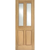Door and Frame Kit - Richmond Oak Door - Raised Mouldings - Bevelled Clear Glass