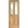 richmond oak door raised mouldings both sides bevelled clear glass 