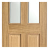 richmond oak door raised mouldings both sides bevelled clear glass 