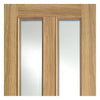 richmond oak door raised mouldings both sides bevelled clear glass 