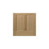 Richmond Oak Door - No Raised Mouldings - Bevelled Clear Glass