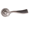 Richmond Old English Lever on Rose - Distressed Silver