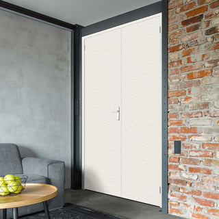 Image: J B Kind Ripple Textured Flush Door Pair