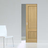 Oak Trent 2 Panel Absolute Evokit Pocket Door - Prefinished