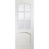 White interior door with elegant bevelled glass