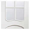 White interior door with elegant bevelled glass