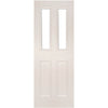 Bespoke Rochester Clear Glazed White Primed Internal Door Pair