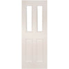 Bespoke Rochester Clear Glazed White Primed Internal Door Pair