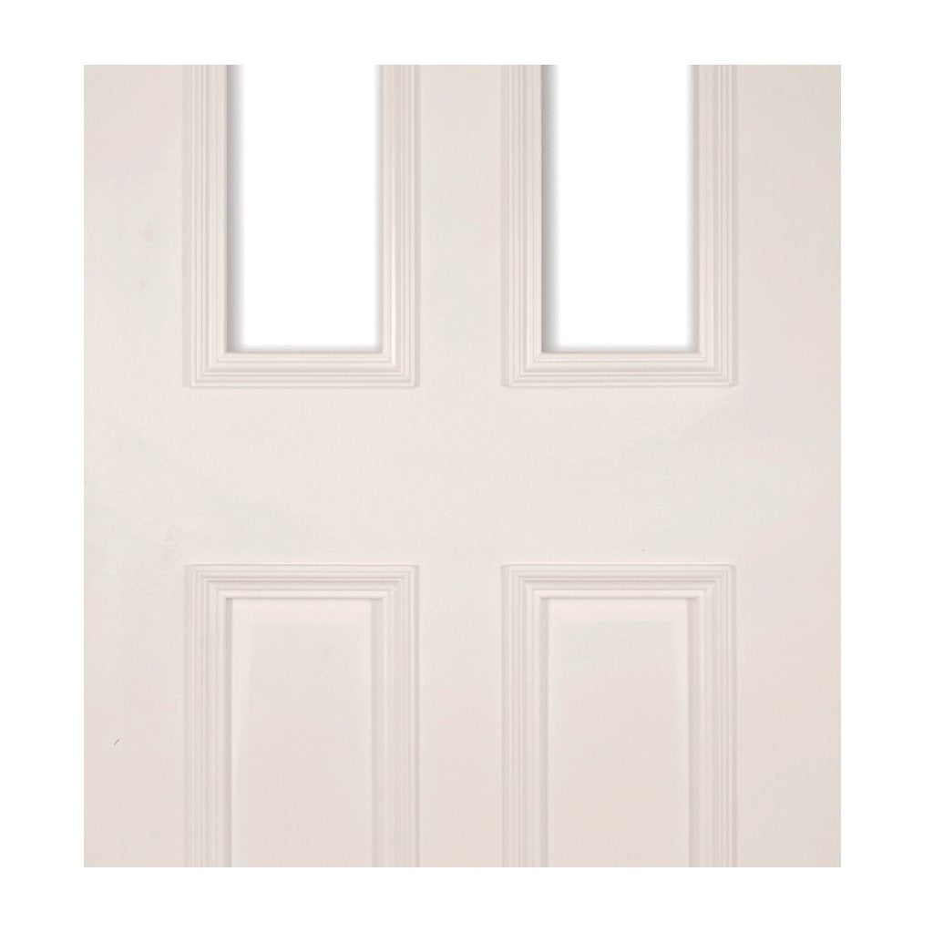 White primed glazed interior door