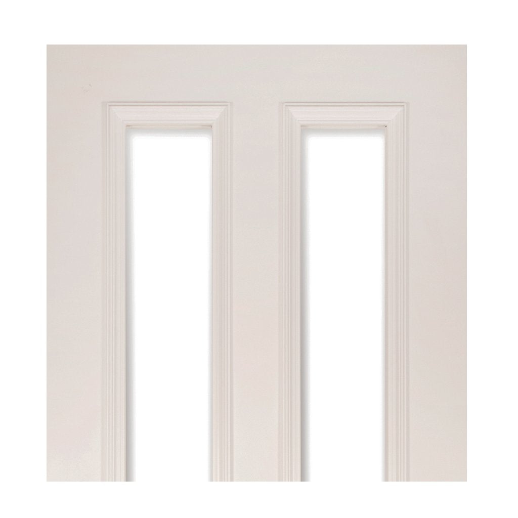Rochester Clear Glazed White Primed Door Pair