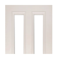 Rochester Clear Glazed White Primed Door Pair