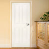 White primed glazed interior door