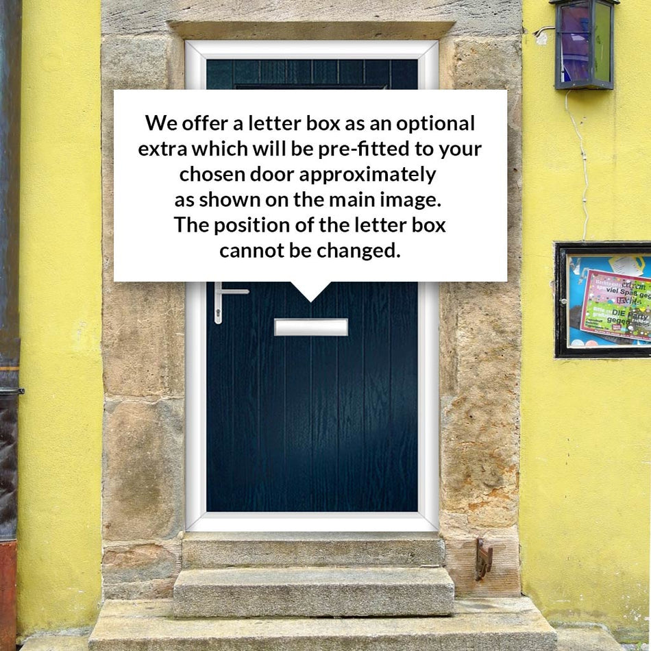 Cottage Style Rockford 1 Composite Front Door Set with Obscure Glass - Shown in Blue