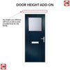 Cottage Style Rockford 1 Composite Front Door Set with Obscure Glass - Shown in Blue