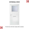 Cottage Style Rockford 1 Composite Front Door Set with Obscure Glass - Shown in Blue