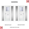 Cottage Style Rockford 1 Composite Front Door Set with Double Side Screen - Clear Glass - Shown in White