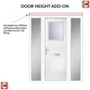 Cottage Style Rockford 1 Composite Front Door Set with Double Side Screen - Clear Glass - Shown in White