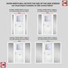 Cottage Style Rockford 1 Composite Front Door Set with Double Side Screen - Clear Glass - Shown in White
