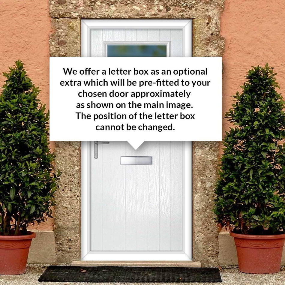 Cottage Style Rockford 1 Composite Front Door Set with Clear Glass - Shown in White