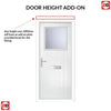 Cottage Style Rockford 1 Composite Front Door Set with Clear Glass - Shown in White