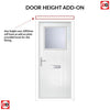 Cottage Style Rockford 1 Composite Front Door Set with Clear Glass - Shown in White