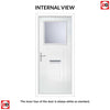 Cottage Style Rockford 1 Composite Front Door Set with Clear Glass - Shown in White