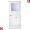 Cottage Style Rockford 1 Composite Front Door Set with Clear Glass - Shown in White
