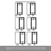 Room Divider - Handmade Eco-Urban® Sydney Door DD6417C - Clear Glass - Premium Primed - Colour & Size Options