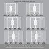 Room Divider - Handmade Eco-Urban® Boston with Two Sides DD6311C - Clear Glass - Premium Primed - Colour & Size Options